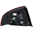 Passenger Side Tail Light, with Bulb, Halogen, Clear and Red Lens, 6 Cyl., 3.5L Engine