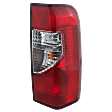 Passenger Side Tail Light, with Bulb, Halogen, Clear and Red Lens
