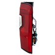 Passenger Side Tail Light, with Bulb, Halogen, Clear and Red Lens