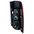 Driver Side Tail Light, with Bulb, Halogen, Clear and Red Lens