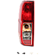Driver Side Tail Light, with Bulb, Halogen, Clear and Red Lens, Production Date To February 2014