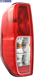 Driver Side Tail Light, with Bulb, Halogen, Clear and Red Lens, Production Date To February 2014, CAPA CERTIFIED