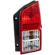 Passenger Side Tail Light, with Bulb, Halogen, Clear and Red Lens