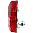 Passenger Side Tail Light, with Bulb, Halogen, Clear and Red Lens