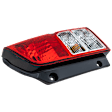 Passenger Side Tail Light, with Bulb, Halogen, Clear and Red Lens