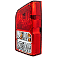 Passenger Side Tail Light, with Bulb, Halogen, Clear and Red Lens, CAPA CERTIFIED