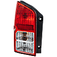Driver Side Tail Light, with Bulb, Halogen, Clear and Red Lens