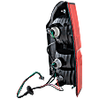 Driver Side Tail Light, with Bulb, Halogen, Clear and Red Lens