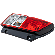 Driver Side Tail Light, with Bulb, Halogen, Clear and Red Lens
