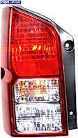 Driver Side Tail Light, with Bulb, Halogen, Clear and Red Lens, CAPA CERTIFIED