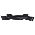Rear Primed Bumper Cover, Sedan, With Dual Exhaust Holes, Without Parking Aid Sensor Holes