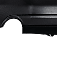 Rear Primed Bumper Cover, Sedan, With Dual Exhaust Holes, Without Parking Aid Sensor Holes