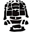 F56B-203351 Carpet Kit, Black, Polyester Cut pile