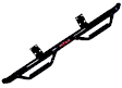 C1573QC-TX N-Fab Cab Length Nerf Bars Powdercoated Textured Black, Covers Cab Length - Set of 2