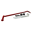 REV003.0056 Front Sway Bar Kit, Steel, 35 mm, Non-Adjustable, Powdercoated red