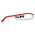 REV003.0200 Front Sway Bar Kit, Steel, 1.3 in., Non-Adjustable, Powdercoated red