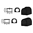 REV004.0028 Front Sway Bar Bushing, Set of 2