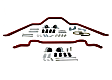 REV013.0010 Front and Rear Sway Bar Kit, Steel, 33 mm Front/26 mm Rear, Non-adjustable, Powdercoated red