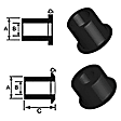 1987 Nissan D21 - Rear Leaf Spring Bushing, Set