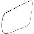 Passenger Side Mirror Glass, Non-Heated, No Turn Signal Light, With backing plate, 4 Cyl., 2.5L Engine