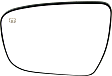 Driver Side Mirror Glass, Heated, No Blind Spot Feature