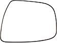 Driver Side Mirror Glass, Non-Heated, No Blind Spot Feature