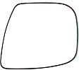 Driver Side Mirror Glass, Non-Heated, No Blind Spot Feature
