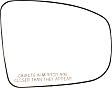 Passenger Side Mirror Glass, Non-Heated, No Blind Spot Feature