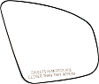 Passenger Side Mirror Glass, Non-Heated, No Blind Spot Feature