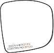 Passenger Side Mirror Glass, Non-Heated, No Blind Spot Feature