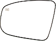 Driver Side Mirror Glass, Heated, No Blind Spot Feature