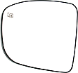 Driver Side Mirror Glass, Heated, No Blind Spot Feature