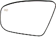 Driver Side Mirror Glass, Heated, No Blind Spot Feature