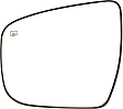 Driver Side Mirror Glass, Heated, No Blind Spot Feature