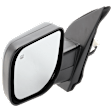 Driver Side Mirror, Power Adjust, Heated, Manual Folding, Textured Black, No Signal Light, With Memory, No Puddle Light, No Auto-Dim, No Blind Spot Feature