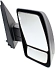 Passenger Side Mirror, Non-Towing, Manual Adjust, Manual Folding, Non-Heated, Textured Black, No Signal Light, No Memory, Puddle Light, and Auto-Dimming, With Blind Spot Glass, S Model