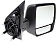 Passenger Side Mirror, Non-Towing, Manual Adjust, Manual Folding, Non-Heated, Textured Black, No Signal Light, No Memory, Puddle Light, and Auto-Dimming, With Blind Spot Glass, S Model