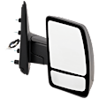 2013 Nissan NV3500 SV - Passenger Side Mirror, Power Adjust, Non-Heated, Textured Black, Manual Folding, No Signal Light, With Blind Spot Glass, No Memory, No Puddle Light, No Auto-Dimming
