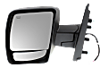 2018 Nissan NV3500 - Driver Side Mirror, Power Adjust, Heated, Textured Black, Manual Folding, No Signal Light, With Blind Spot Glass, No Memory, No Puddle Light, No Auto-Dimming