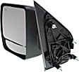 2018 Nissan NV3500 - Driver Side Mirror, Power Adjust, Heated, Textured Black, Manual Folding, No Signal Light, With Blind Spot Glass, No Memory, No Puddle Light, No Auto-Dimming
