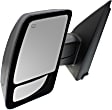 2018 Nissan NV3500 - Driver Side Mirror, Power Adjust, Heated, Textured Black, Manual Folding, No Signal Light, With Blind Spot Glass, No Memory, No Puddle Light, No Auto-Dimming