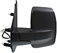 2018 Nissan NV3500 - Driver Side Mirror, Power Adjust, Heated, Textured Black, Manual Folding, No Signal Light, With Blind Spot Glass, No Memory, No Puddle Light, No Auto-Dimming