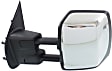 2015 Nissan NV2500 S - Driver Side Towing Mirror, Power Adjust, Heated, Chrome, Manual Folding, No Signal Light, With Blind Spot Glass, No Memory, No Puddle Light, No Auto-Dimming