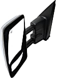2015 Nissan NV2500 S - Driver Side Towing Mirror, Power Adjust, Heated, Chrome, Manual Folding, No Signal Light, With Blind Spot Glass, No Memory, No Puddle Light, No Auto-Dimming