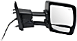 2016 Nissan NV3500 SL - Passenger Side Towing Mirror, Power Adjust, Heated, Chrome, Manual Folding, No Signal Light, With Blind Spot Glass, No Memory, No Puddle Light, No Auto-Dimming