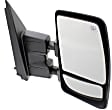 2016 Nissan NV3500 SL - Passenger Side Towing Mirror, Power Adjust, Heated, Chrome, Manual Folding, No Signal Light, With Blind Spot Glass, No Memory, No Puddle Light, No Auto-Dimming