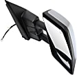 2016 Nissan NV3500 SL - Passenger Side Towing Mirror, Power Adjust, Heated, Chrome, Manual Folding, No Signal Light, With Blind Spot Glass, No Memory, No Puddle Light, No Auto-Dimming