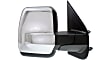 2012-2021 Nissan NV2500 - Passenger Side Mirror, Power Adjust, Heated, Manual Folding, Chrome, No Signal Light, Without Memory Recall, No Puddle Light, No Auto-Dimming, With Blind Spot Glass