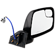 Passenger Side Mirror, Power Adjust, Heated, Manual Folding, Textured Black, No Signal Light, Without Memory Recall, No Puddle Light, No Auto-Dimming, With Blind Spot Glass