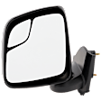 Driver Side Mirror, Manual Adjust, Non-Heated, Manual Folding, Textured Black, No Signal Light, Without Memory Recall, No Puddle Light, No Auto-Dimming, With Blind Spot Glass